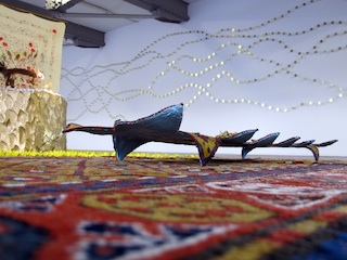 Alexandre Joly: Fire Squirrel, Detail, Installation im Vebikus 2012