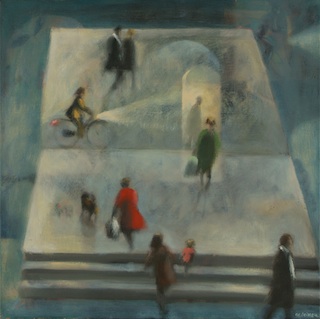 intérieur en extérieur, Oel auf Leinwand