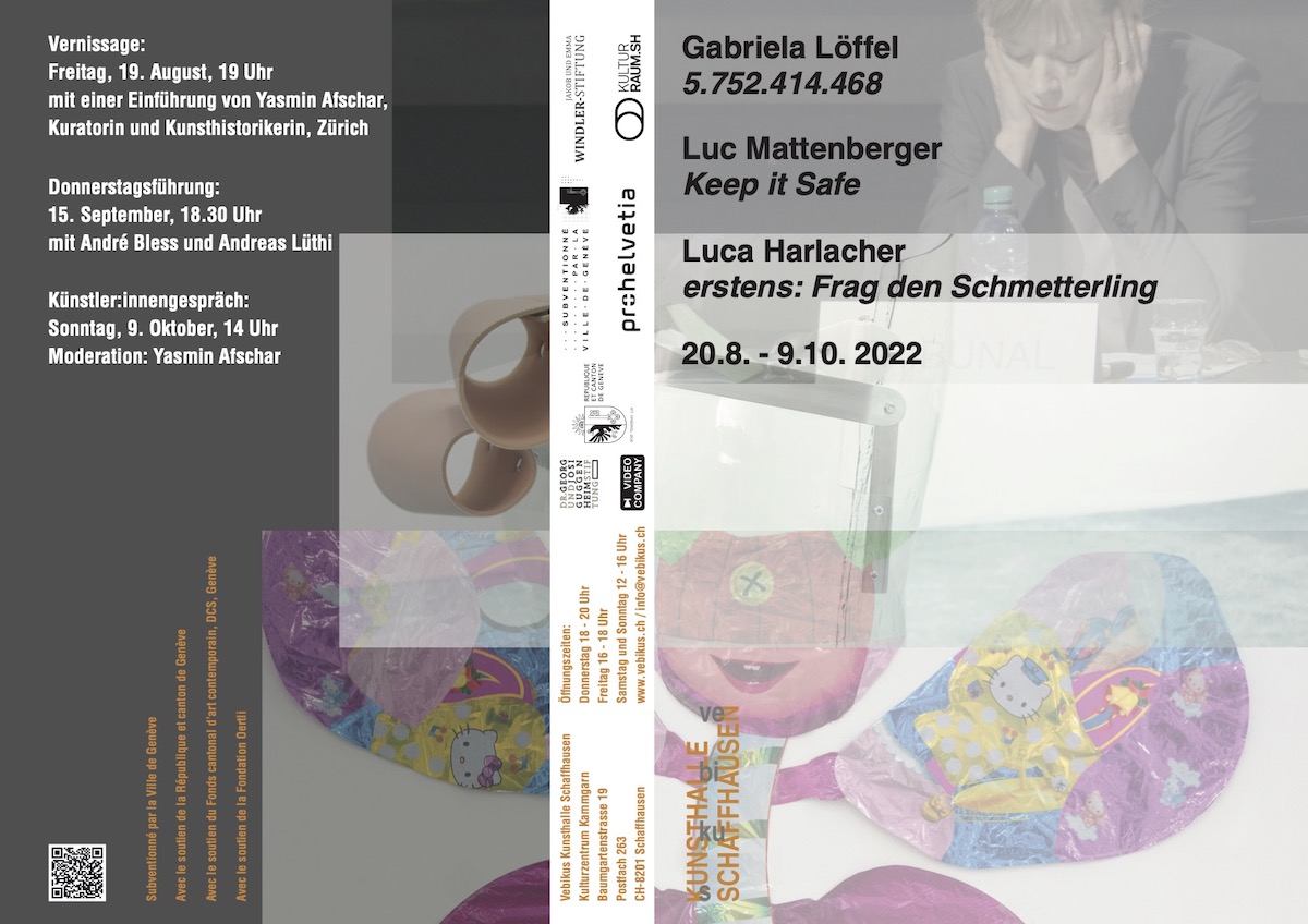 20.8. – 9.10.2022: Ausstellung Gabriela Löffel / Luc Mattenberger / Luca Harlacher post thumbnail image